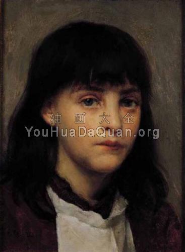 Portrait of a Young Girl - 埃德温·哈里斯